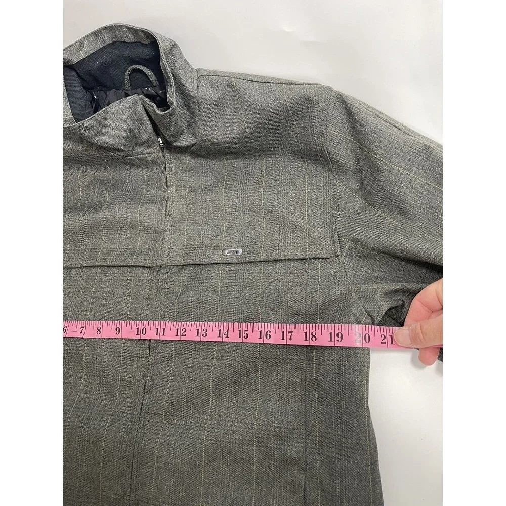 Oakley Jacket Mens Size Small Gray Pinstripe Full Zip Long Sleeve - Picture 10 of 11